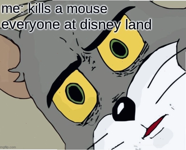 Meme Tom face với đôi mắt mở to