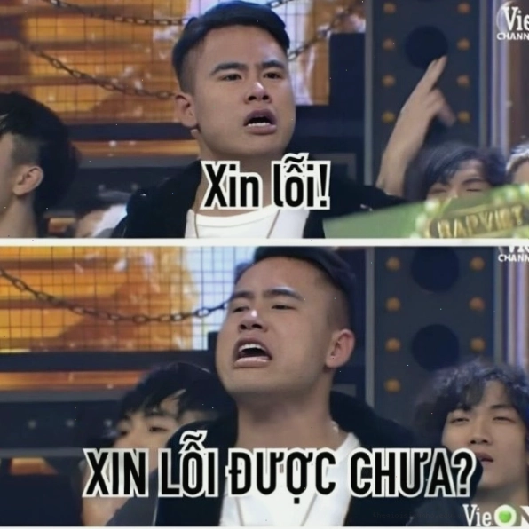 Meme xin chào với phong cách hoạt hình