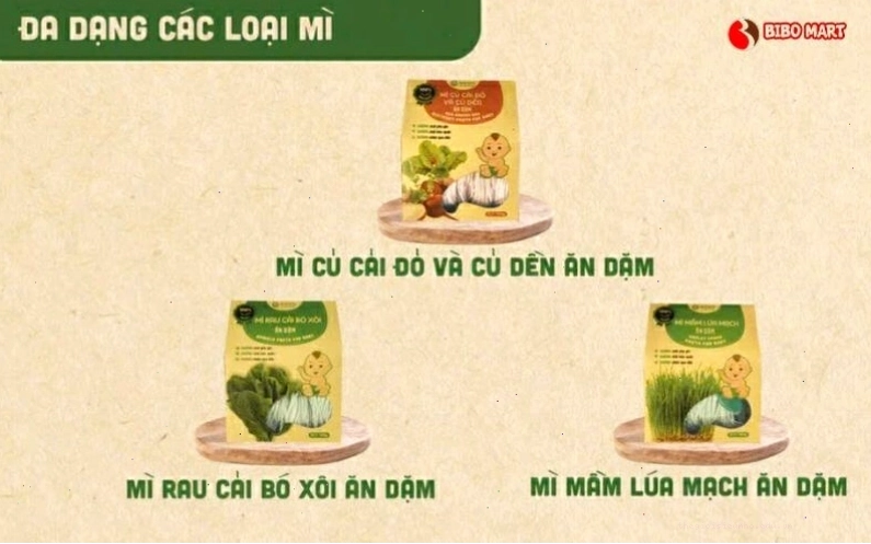 Mì ăn dặm Organic Anpaso bổ sung rau củ