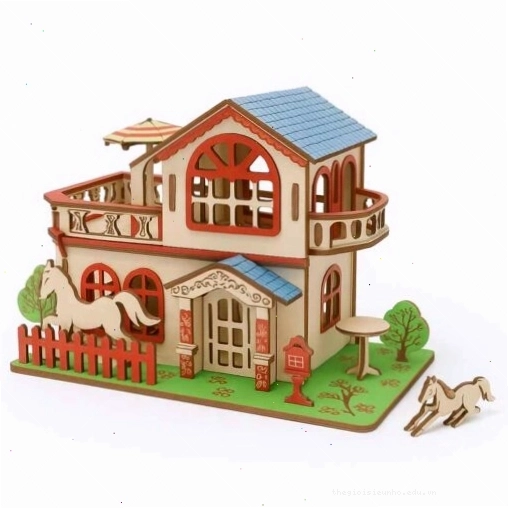 Mô hình nhà gỗ mini với thiết kế chi tiết và tinh xảo