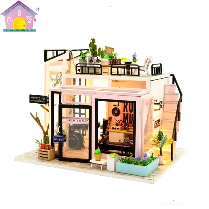 Mô hình nhà mini độc đáo làm từ que kem