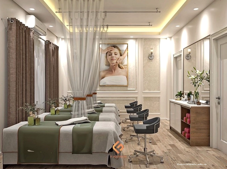Mô hình spa mini đẹp giá rẻ với nội thất gỗ và decor đơn giản