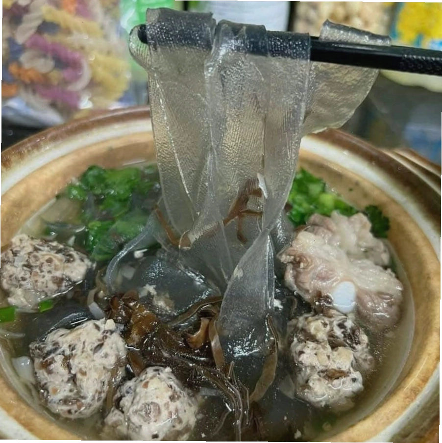 Món miến dong sợi to Điện Biên đã chế biến, hấp dẫn với hương vị thơm ngon