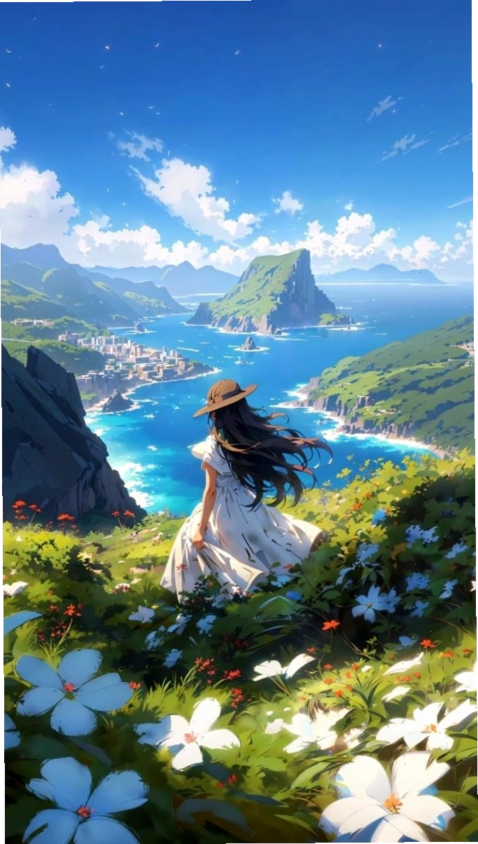 Một góc phố anime yên bình vào buổi tối