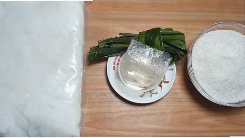 Nguyên liệu làm thạch dừa thô tại nhà
