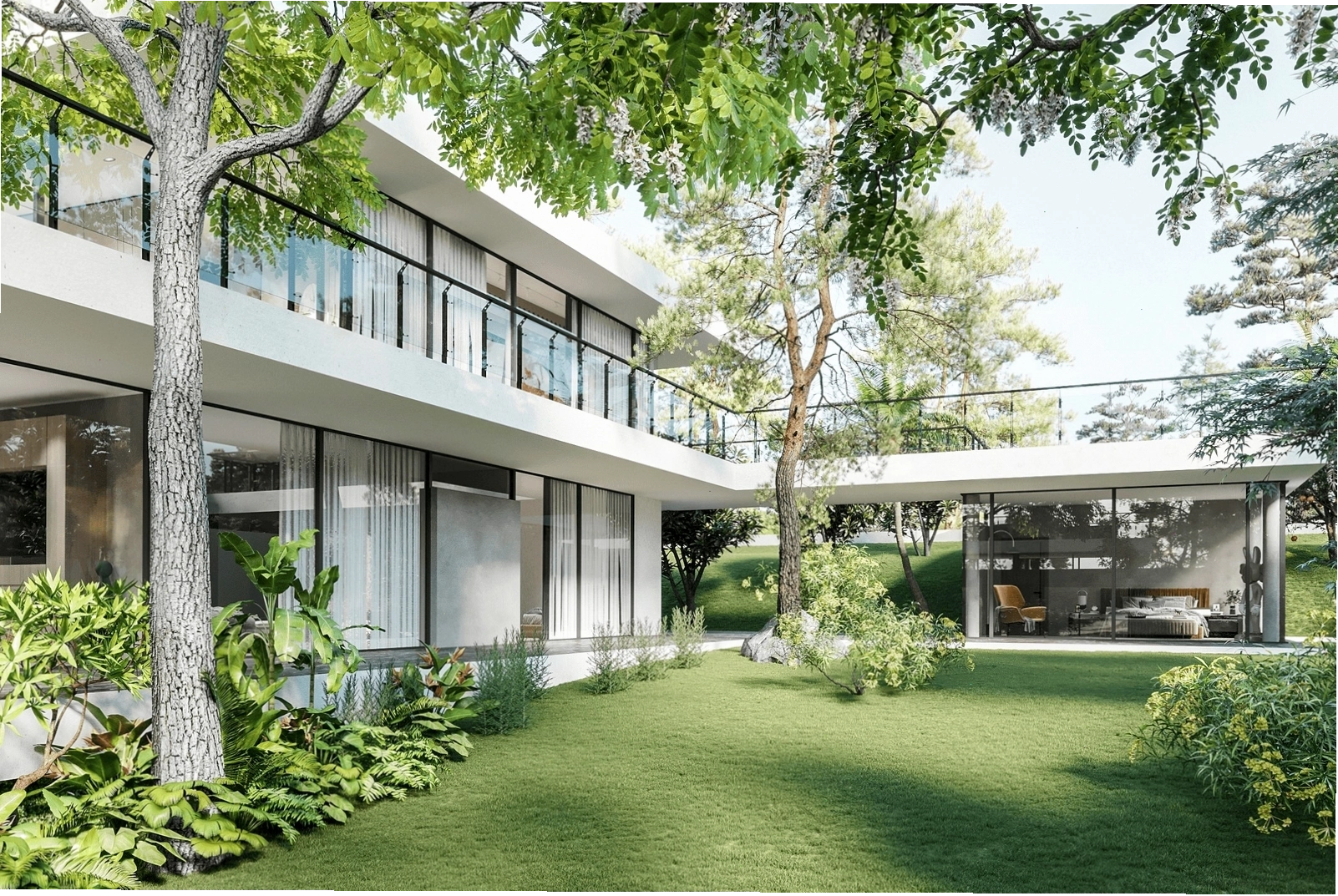 Nhà sân vườn nhỏ xinh với khoảng sân xanh mướt
