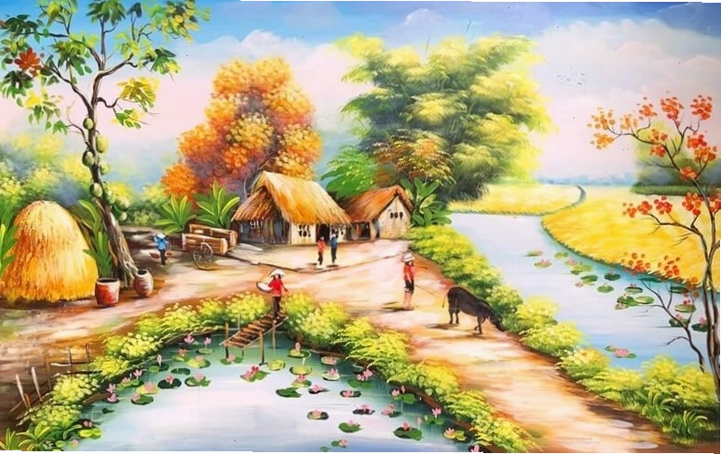 Nhiều loại bút vẽ màu nước với sắc màu rực rỡ