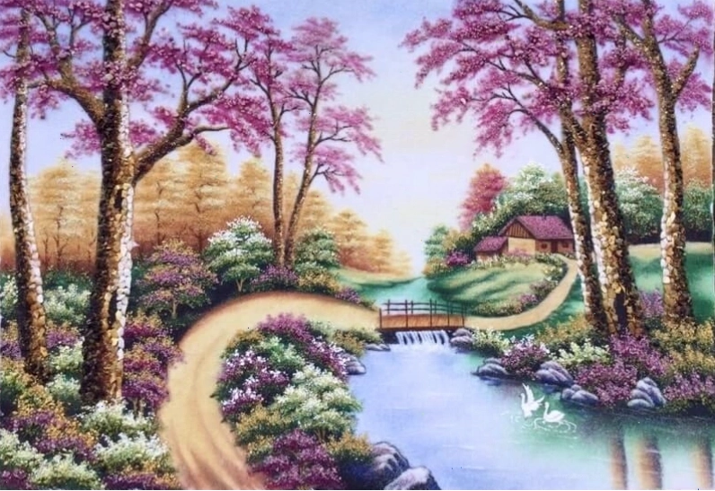 Những mẫu tranh dân gian về phong cảnh đồng quê