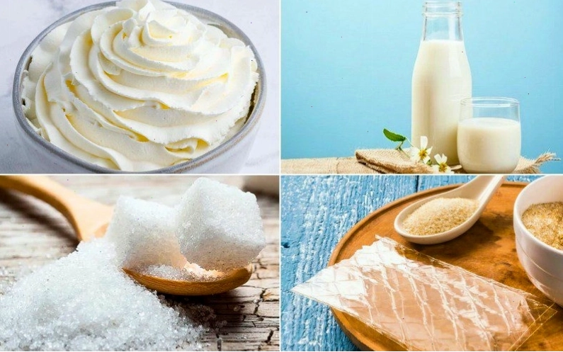 Những nguyên liệu chính để làm bánh panna cotta