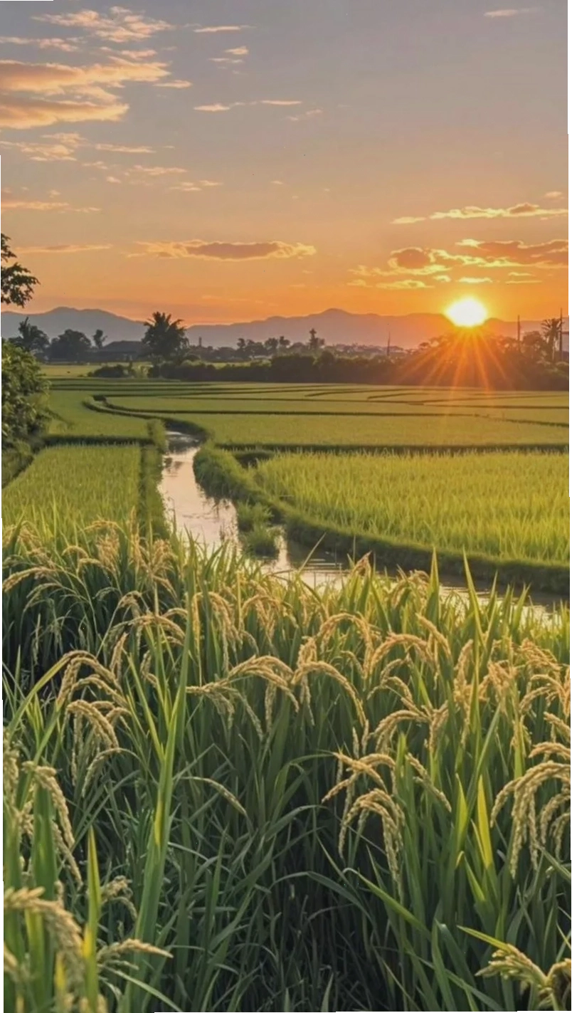 Phong cảnh bình yên với màu sắc dịu nhẹ và bầu không khí an nhiên