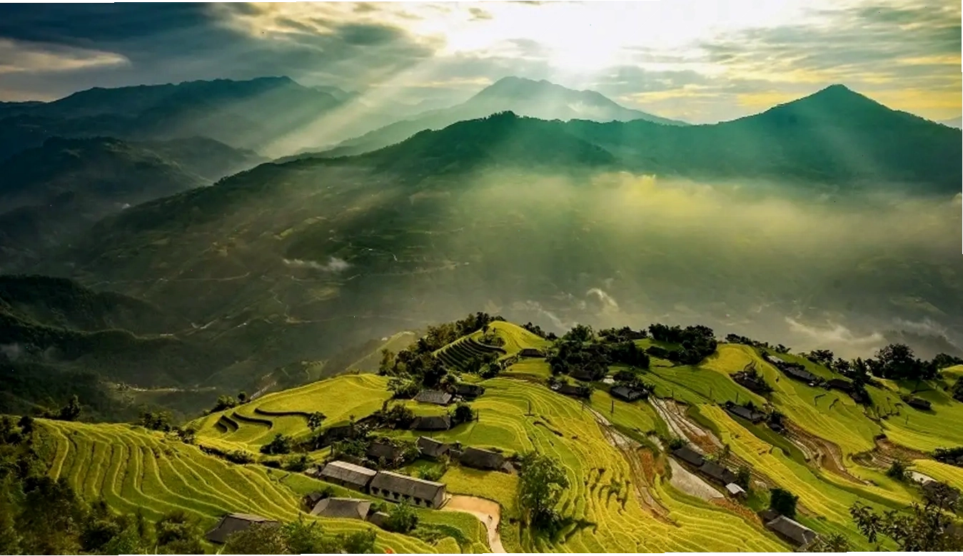 Ruộng bậc thang Su Phì kỳ vĩ vào mùa lúa chín