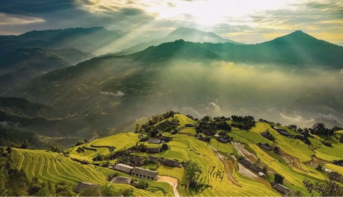 Ruộng bậc thang Su Phì nhìn từ trên cao