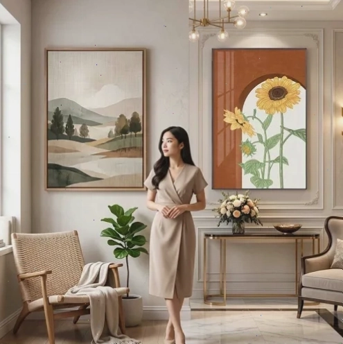 So sánh tranh Canvas và tranh Tráng Gương