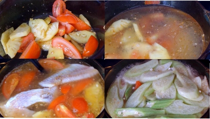 Thành phẩm nồi canh chua cá diêu hồng hấp dẫn