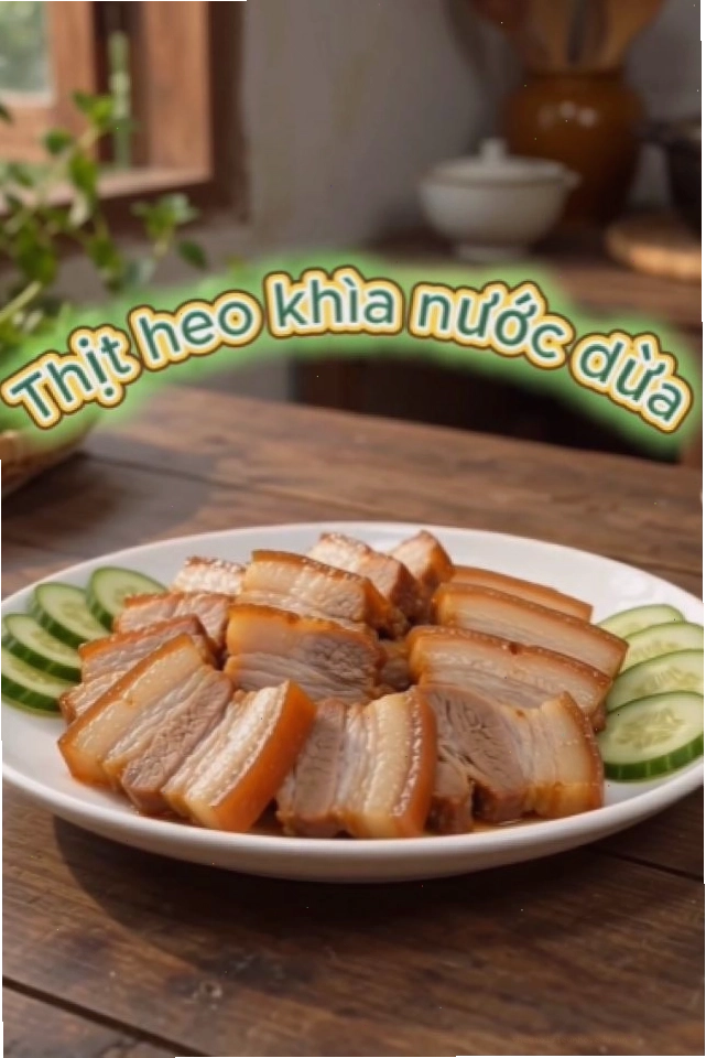 Thịt heo khìa nước dừa thơm ngon