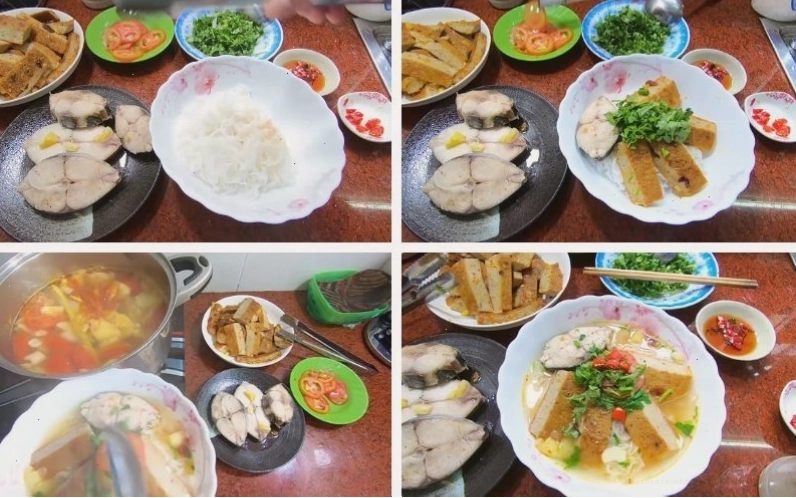 Tô bún chả cá Đà Nẵng đầy đủ topping hấp dẫn