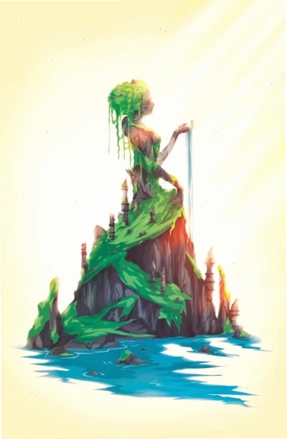 Tranh mẹ thiên nhiên anime dễ thương