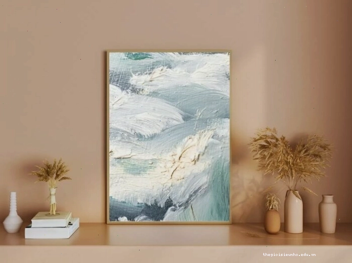 Tranh núi non mùa xuân hùng vĩ và tươi đẹp