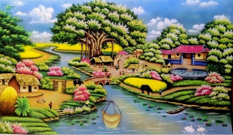 Tranh phong cảnh làng quê trong văn hóa Việt Nam