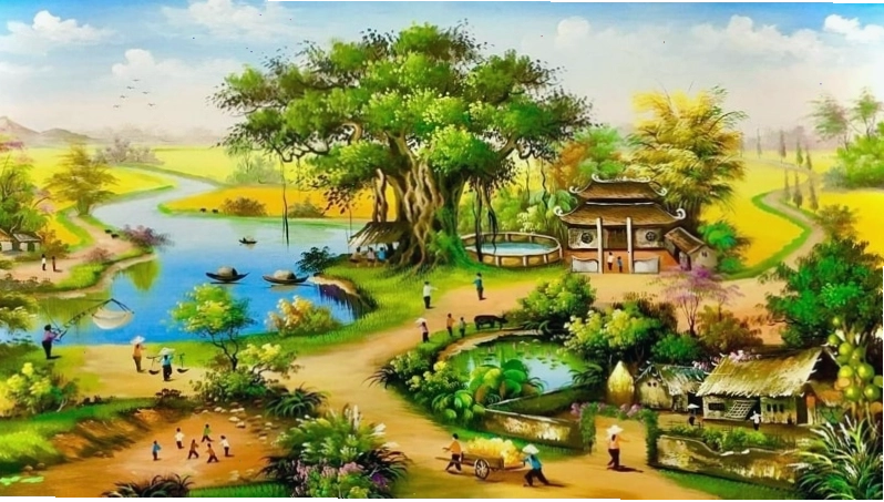 Ví dụ bố cục tranh phong cảnh theo quy tắc một phần ba