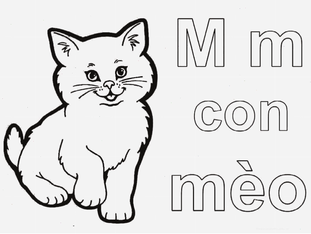 Các mẫu tô màu chữ M sáng tạo