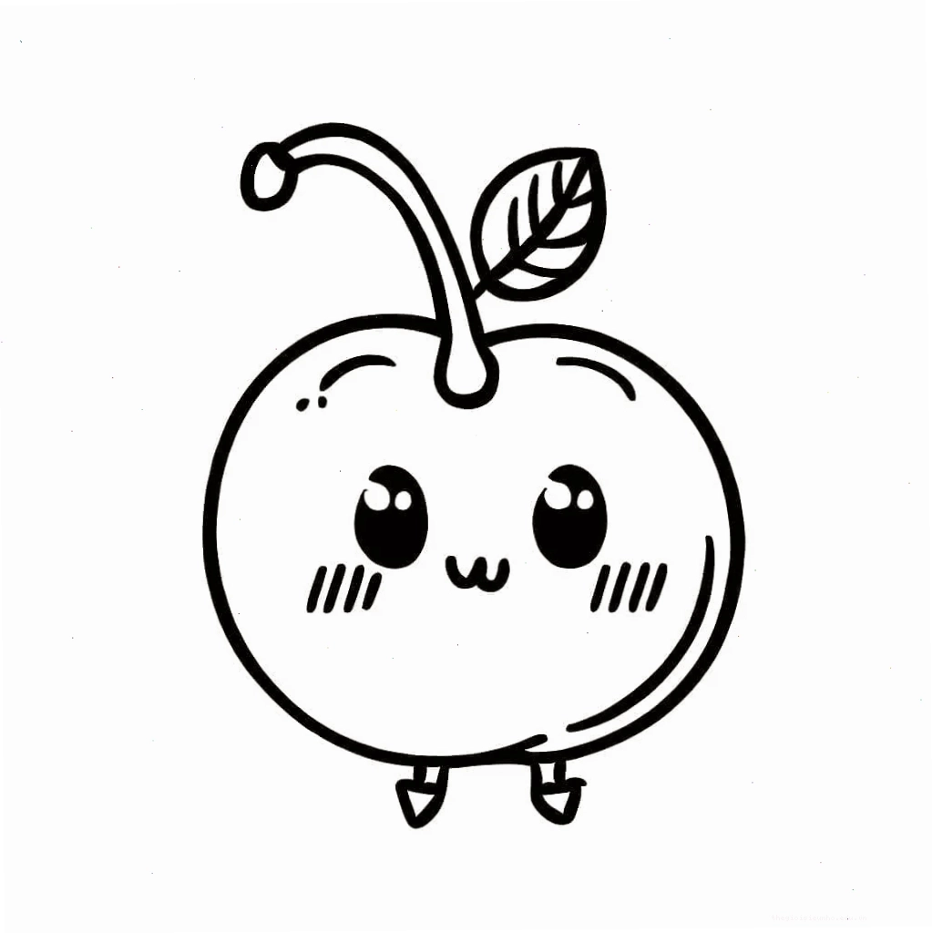 Chùm cherry hoạt hình với biểu cảm dễ thương