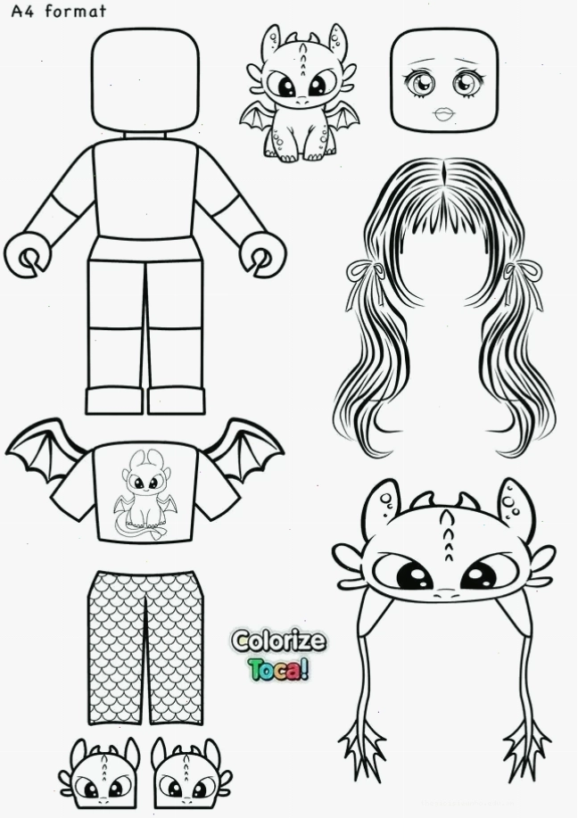 Đa dạng nhân vật Roblox cho bé tô màu