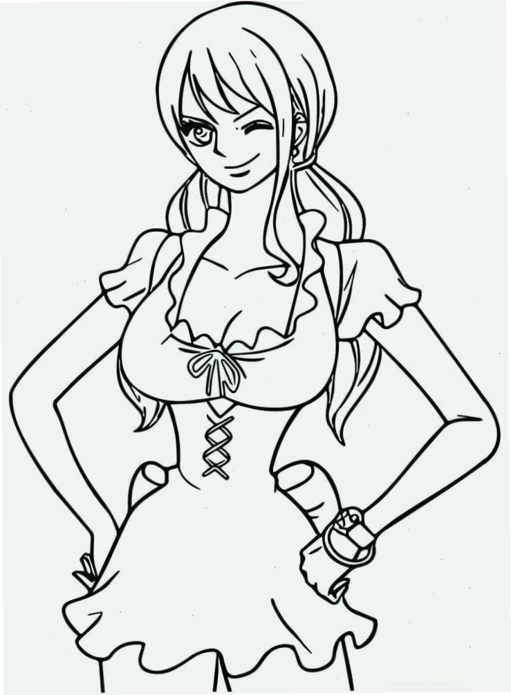 Nami phiên bản chibi tô màu