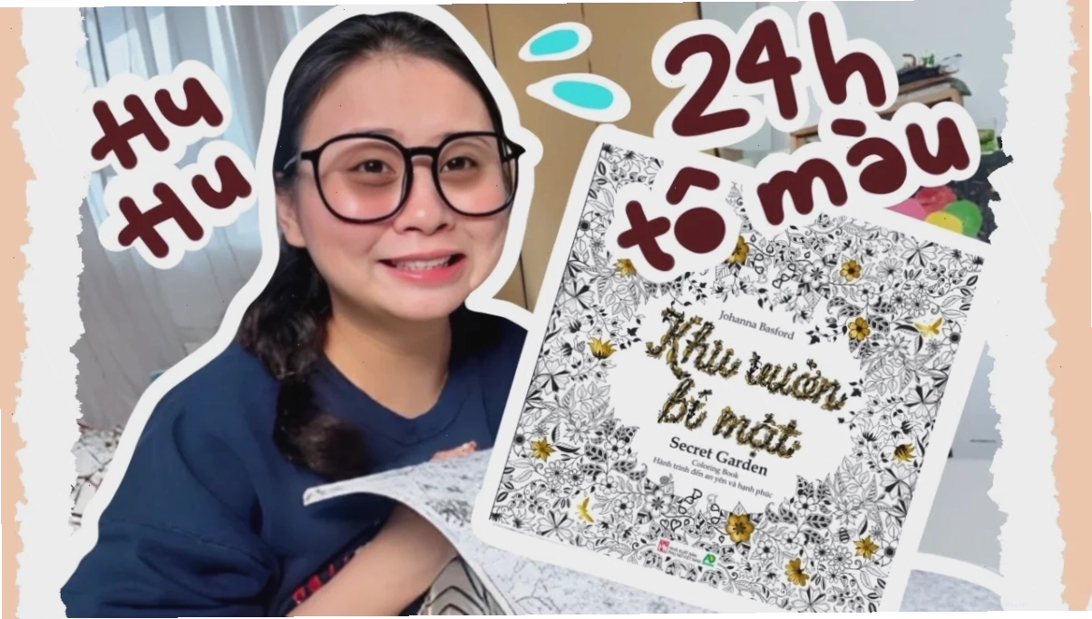Người lớn thư giãn với quyển tô màu Khu vườn bí mật