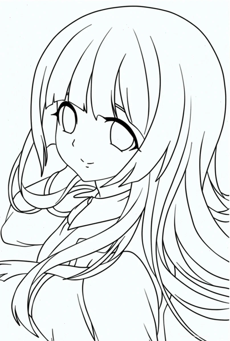 Nhiều màu sắc rực rỡ trên tranh tô màu anime nữ