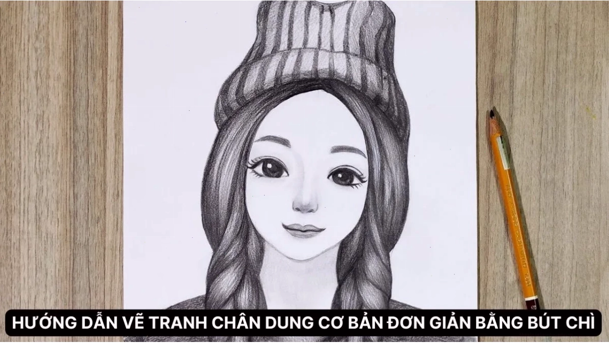 Phác thảo chi tiết khuôn mặt cho bài vẽ chân dung lớp 8