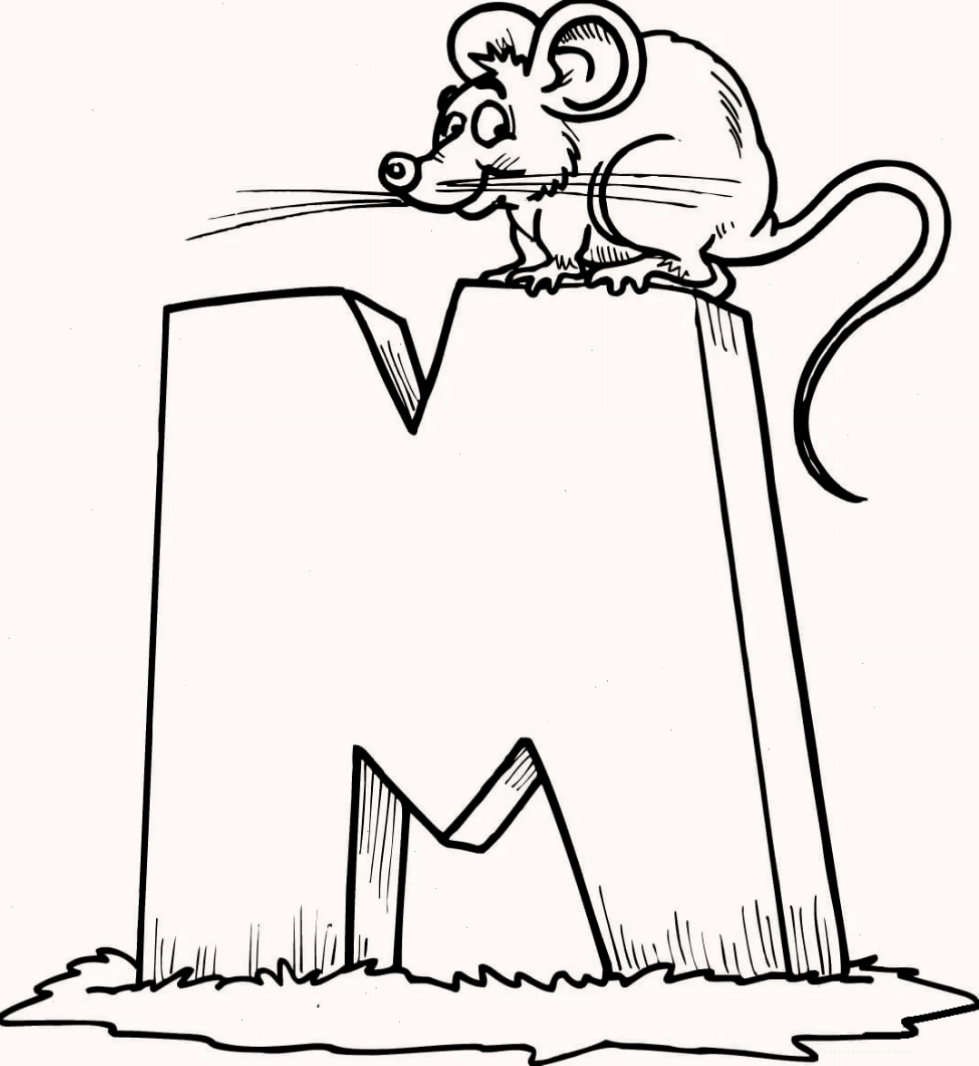 Tô màu chữ M mẹ đầy tình cảm