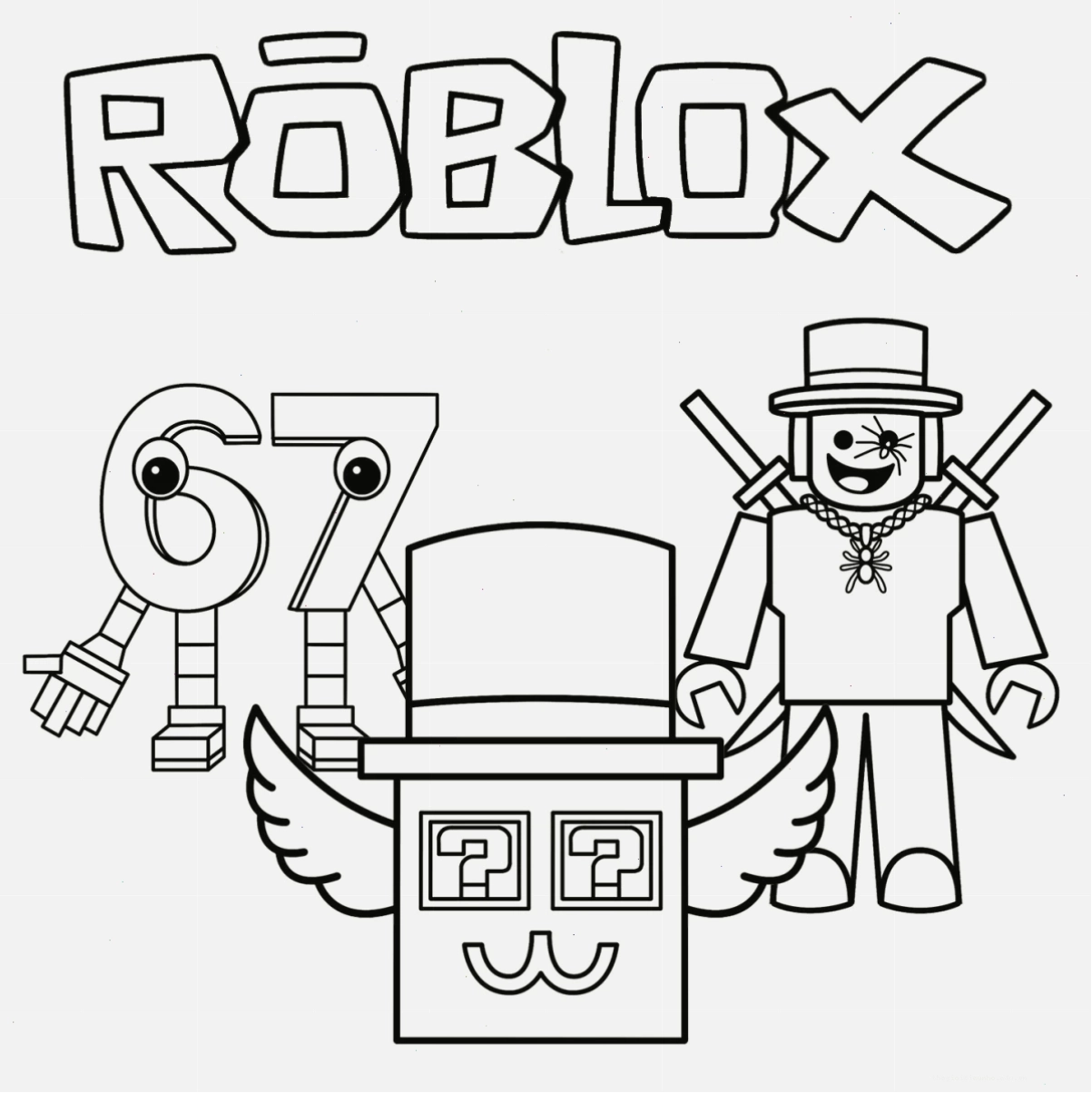 Tô màu theo số nhân vật Roblox