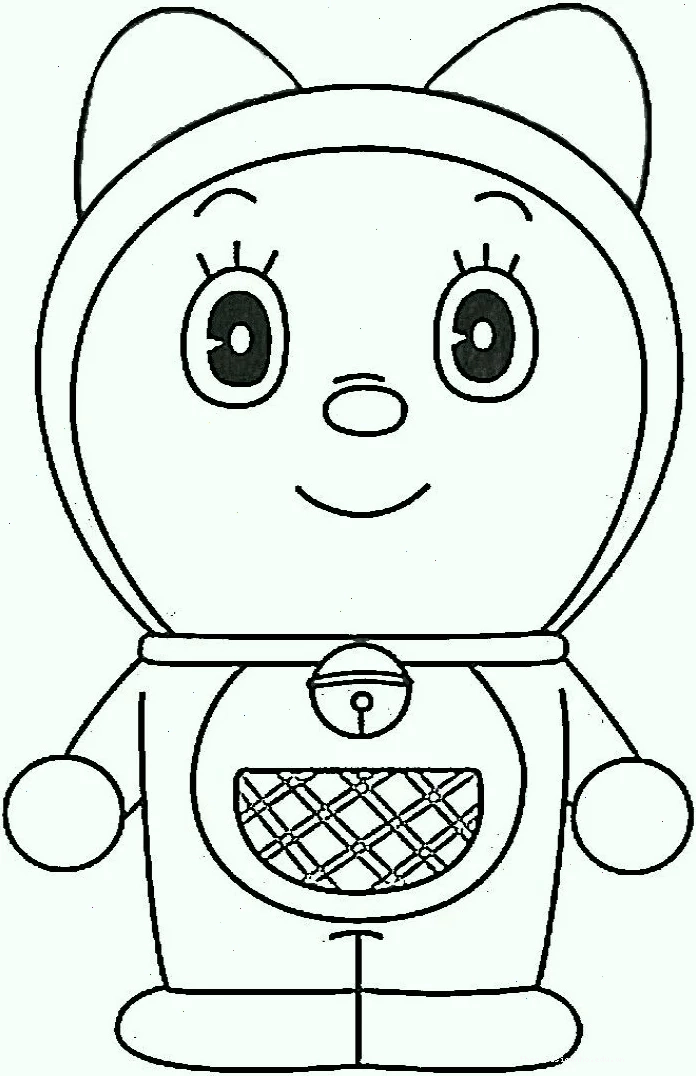 Tranh tập tô Doraemi và Doraemon dạo chơi