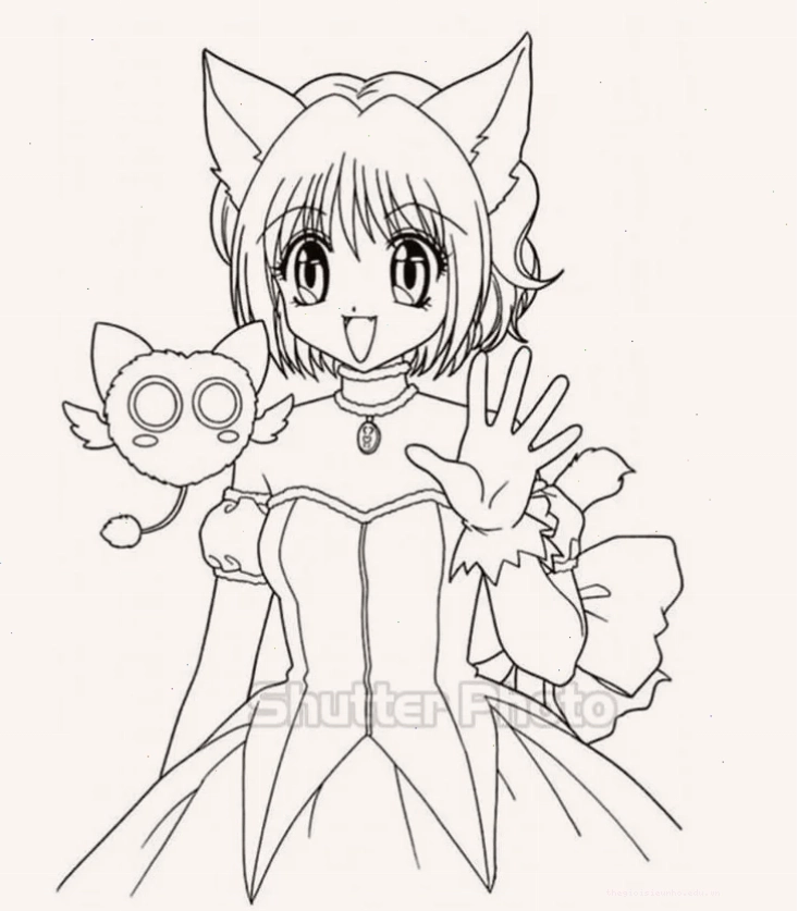 Tranh tô màu anime nữ mạnh mẽ với ánh mắt sắc lạnh