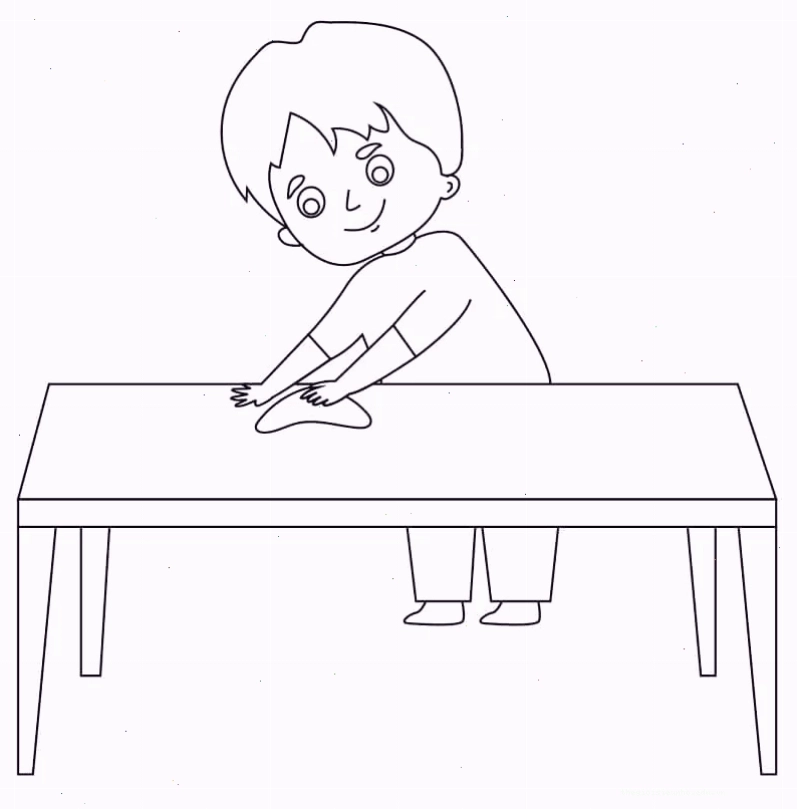 Tranh tô màu bé tưới cây xanh