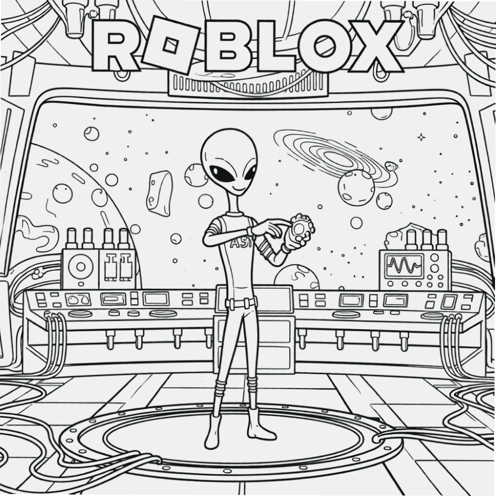 Tranh tô màu cho bé gái nhân vật Roblox