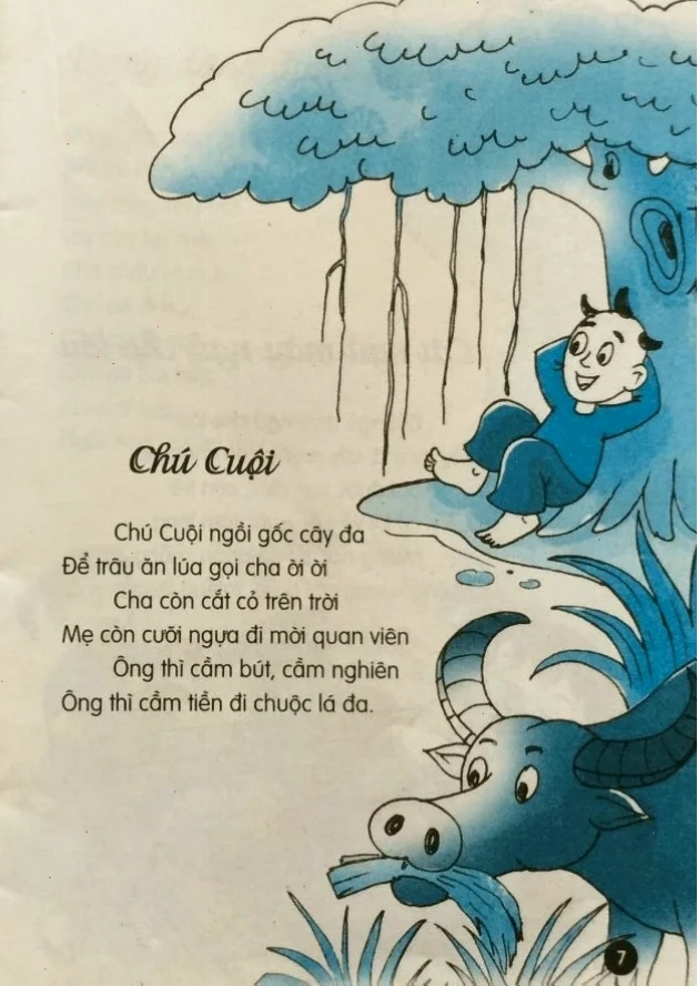 Tranh tô màu chú cuội ngồi gốc cây đa gợi nhớ những trang truyện tranh quen thuộc