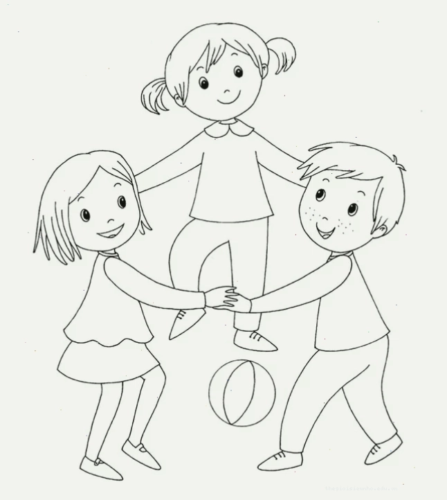 Tranh tô màu chủ điểm bản thân đơn giản cho bé mới bắt đầu