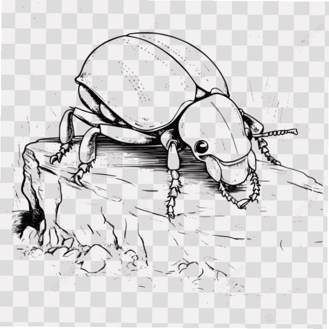 Tranh tô màu con bọ trên lá cây