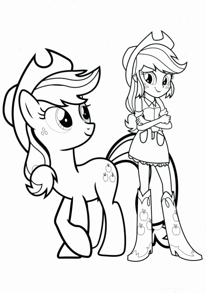 Tranh tô màu công chúa pony bên lâu đài