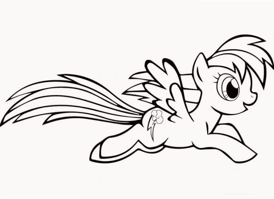 Tranh tô màu công chúa pony với vương miện lấp lánh