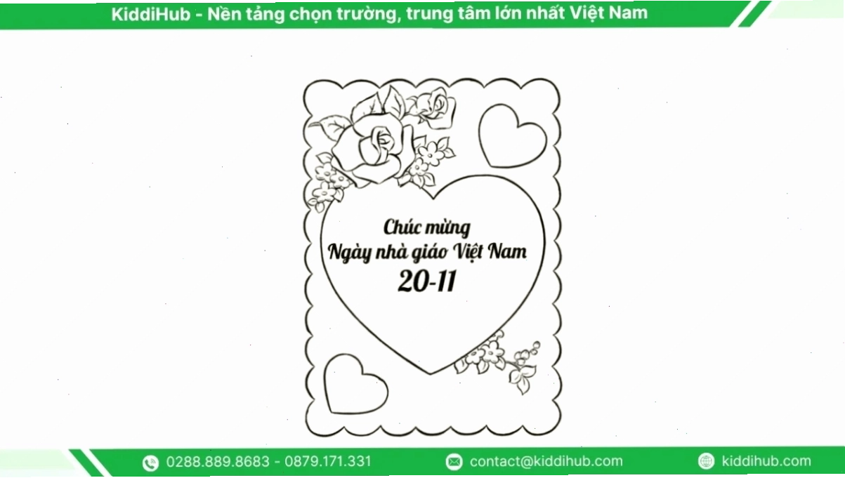 Tranh tô màu đơn giản ngày 20/11