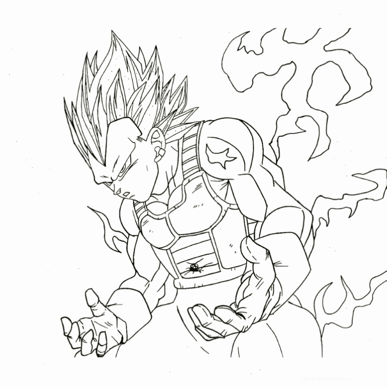 Tranh tô màu Gogeta và Vegeta