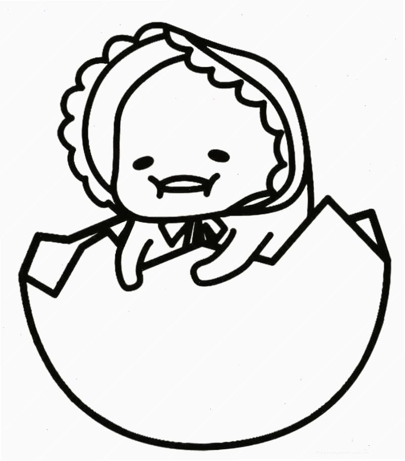 tranh tô màu gudetama lazily nằm trong vỏ