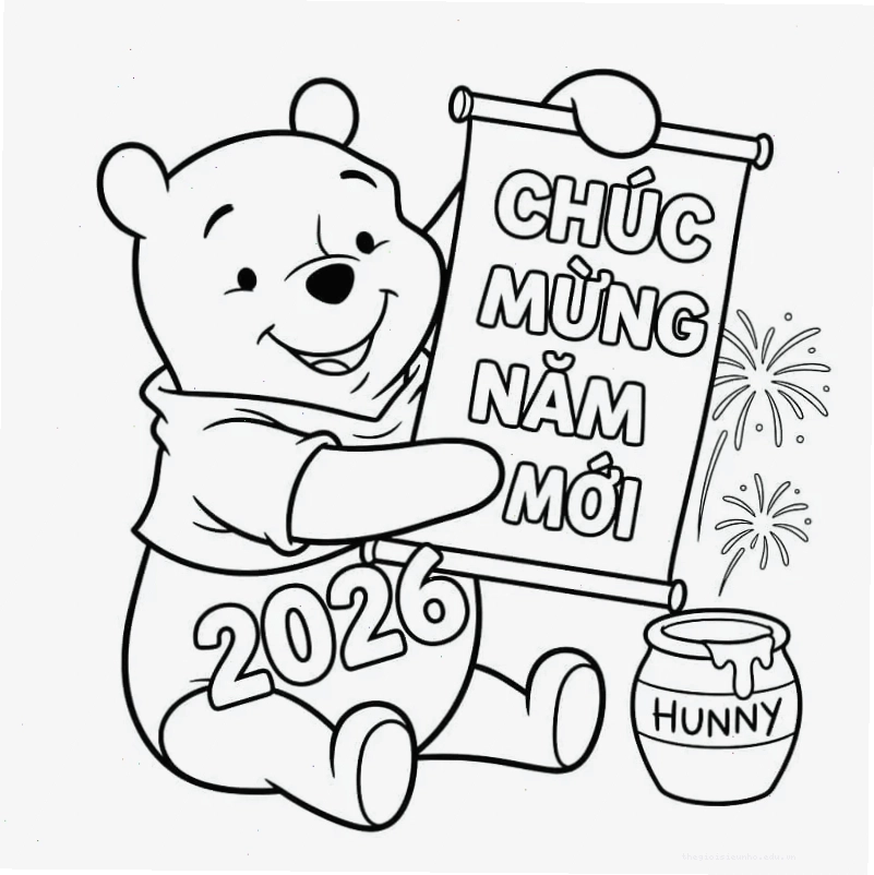 Tranh tô màu mâm ngũ quả ngày tết đẹp mắt
