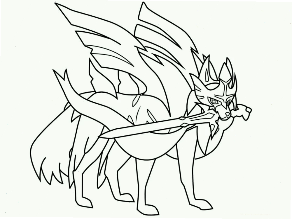 Tranh tô màu Pokemon tiến hóa Mega Garchomp