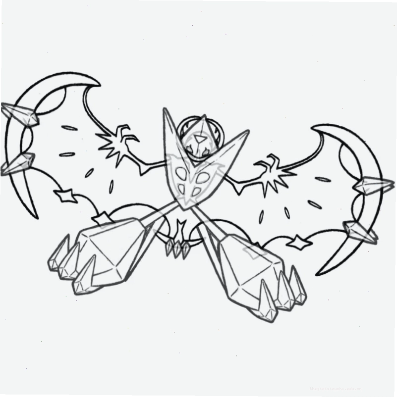 Tranh tô màu Pokemon tiến hóa Mega Latias