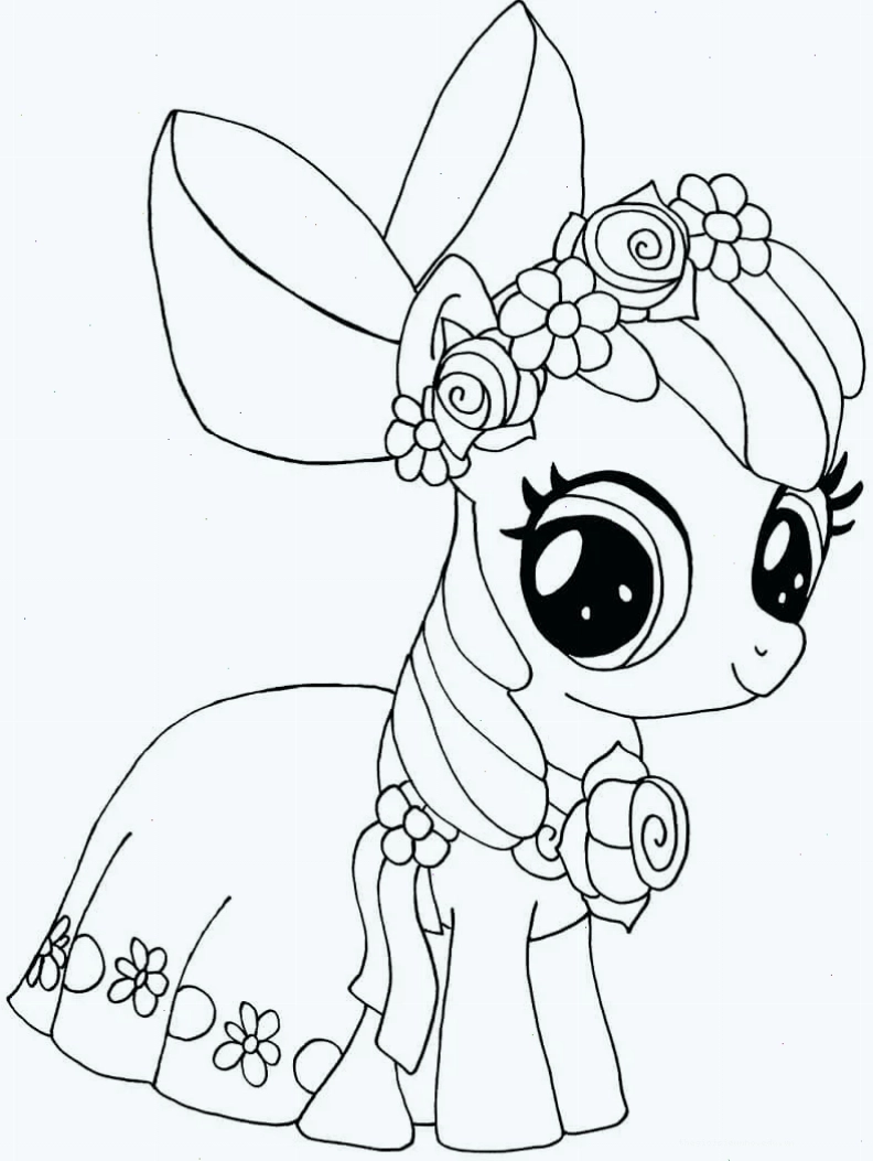 Tranh tô màu pony trong dịp Halloween