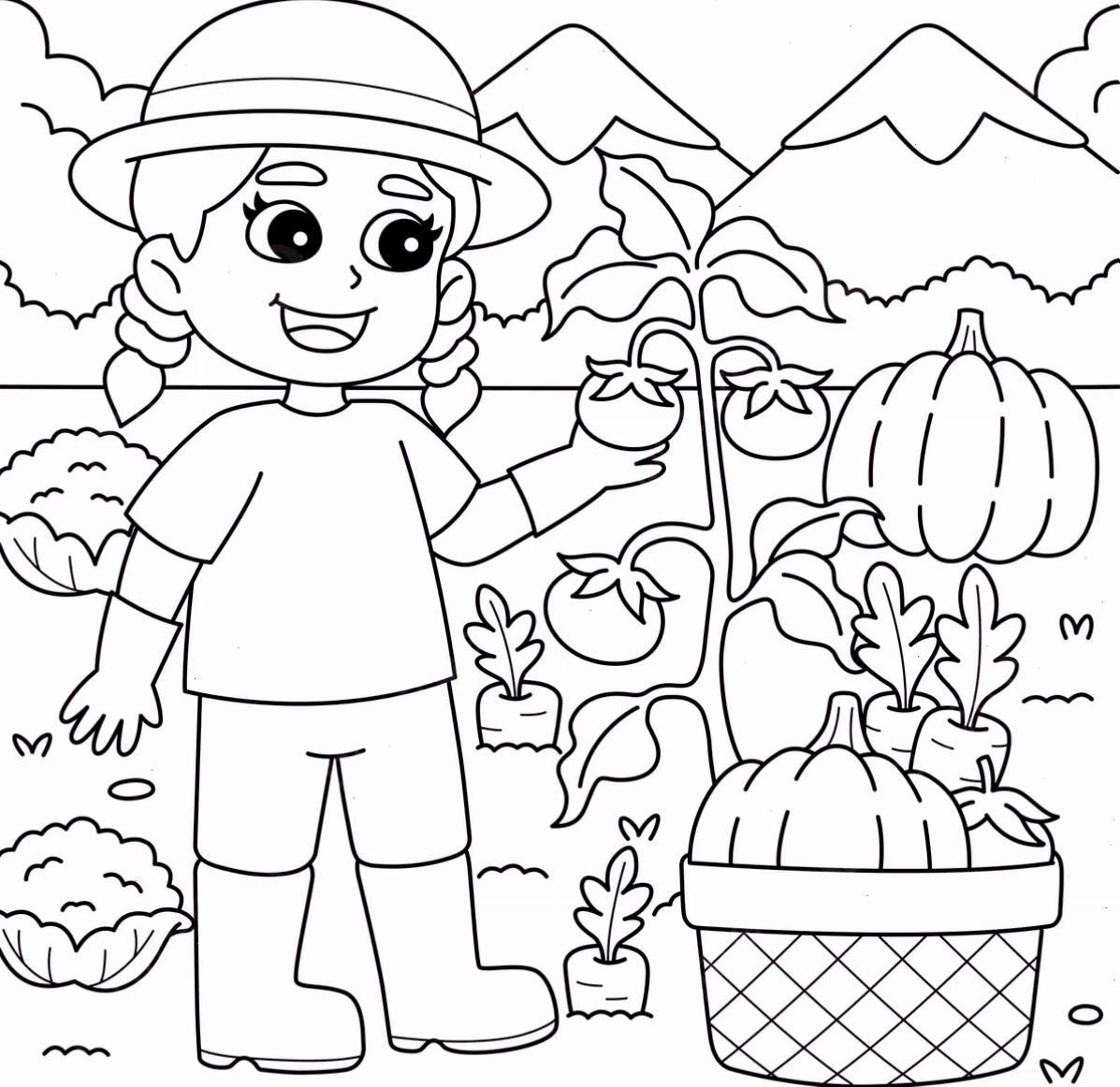 Tranh tô màu vườn hoa hướng dương rực rỡ